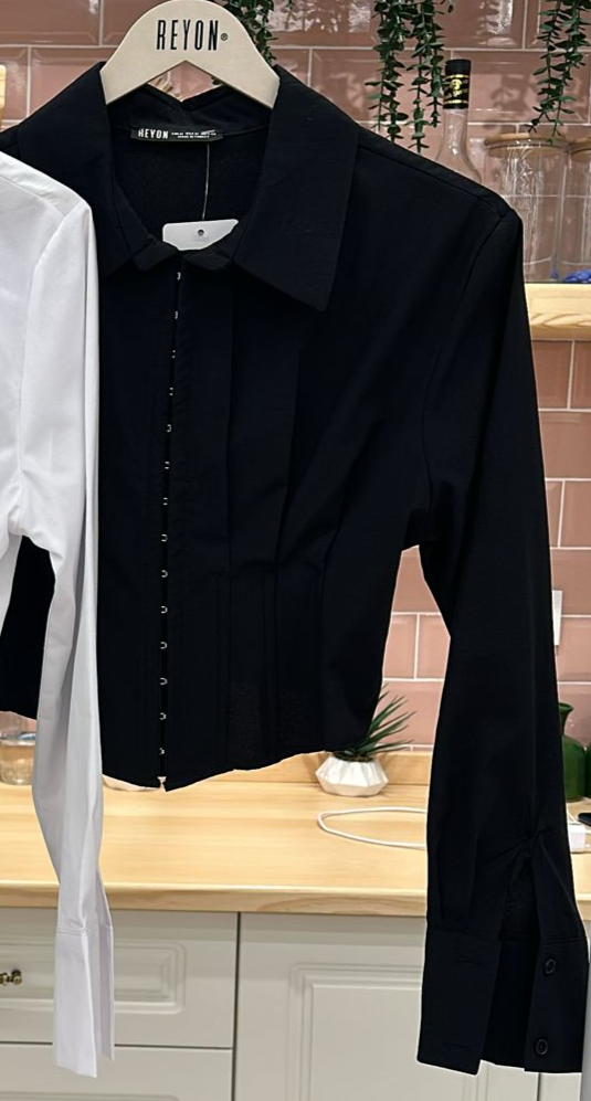 قميص نسائي مخصر ردن طويله ,قالب طبيعي