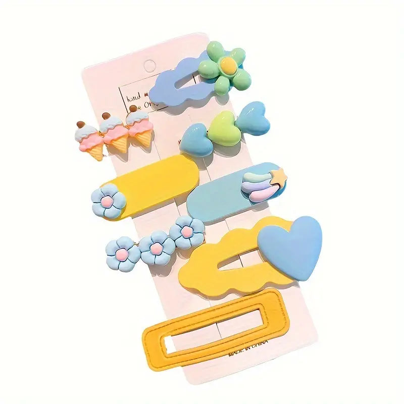 قراصات شعر ملونة (8 قطع)