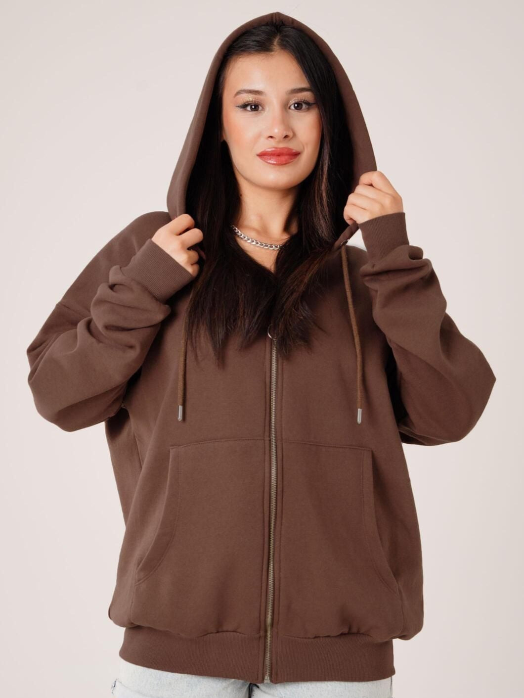 جاكيت اسود سادة نسائي رجالي ,قطني ,قالب كبير