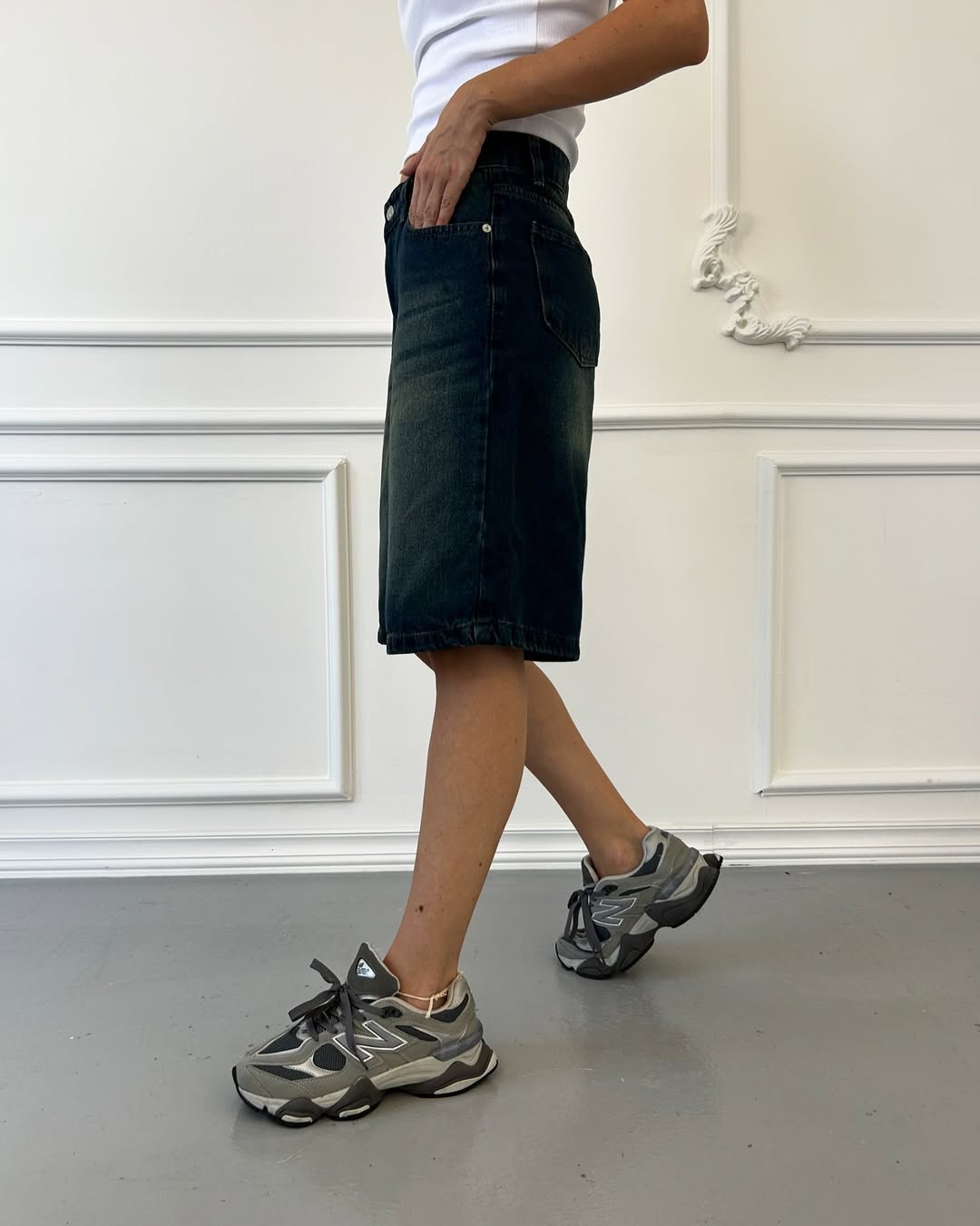 شورت جينز نيلي