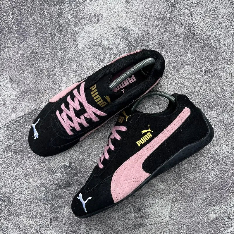 حذاء بوما شاموا اسود ووردي , قالب طبيعي (القياسات بين 36>40) - PUMA