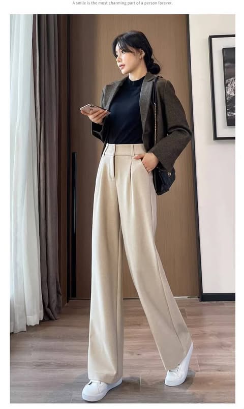 بنطرون قماش بيجي رسمي شتائي ثخين *