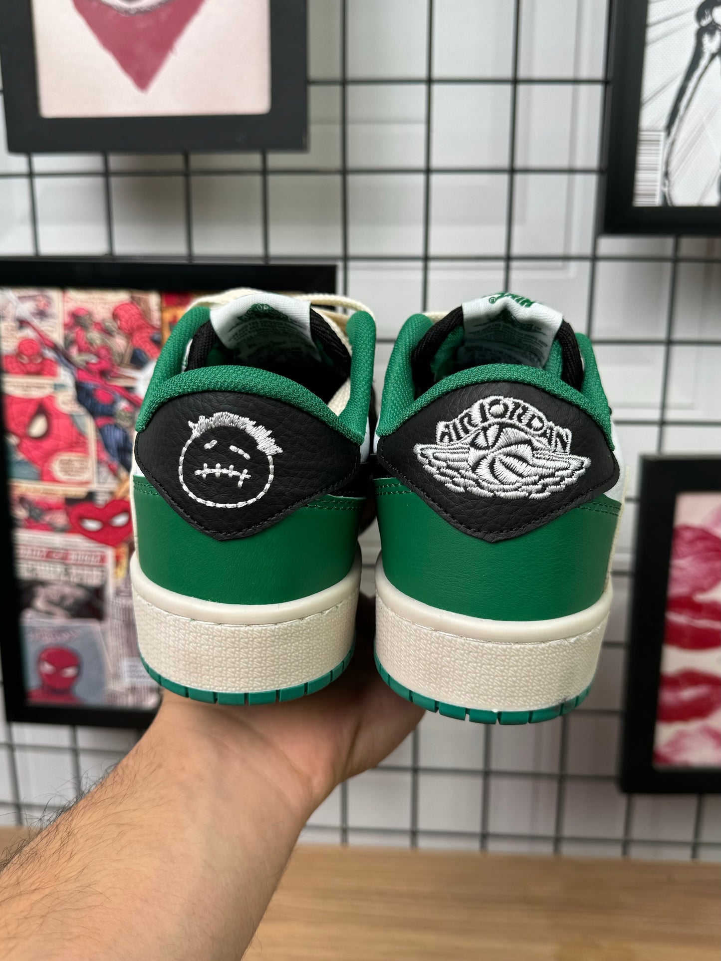 حذاء جوردن ترايفس سكوت اخضر واسود ,قالب طبيعي