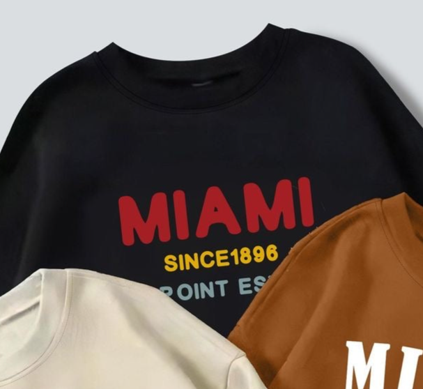 سويتر ميامي ,قالب طبيعي ,قطني صيفي