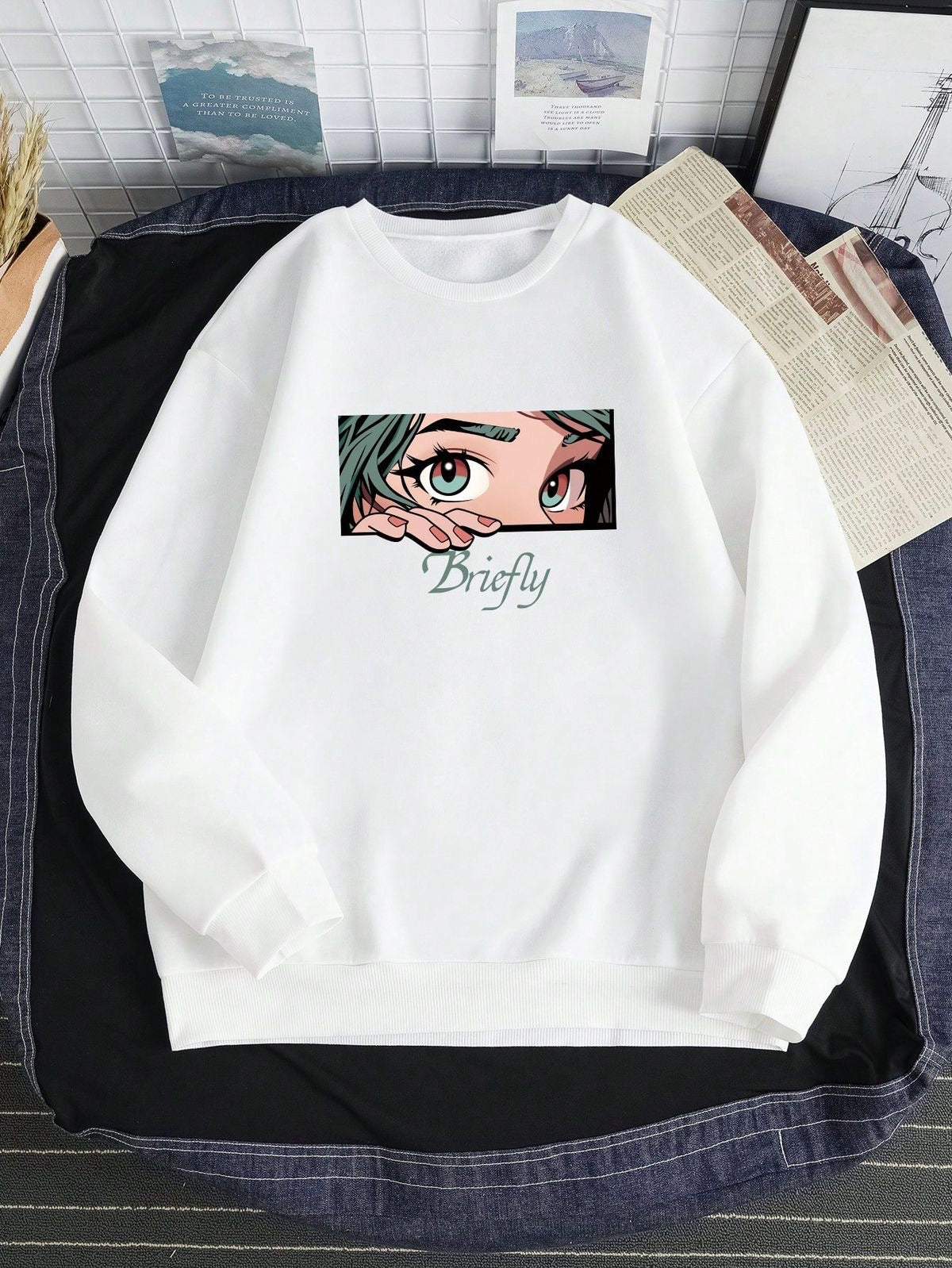 سويتر طبعات بناتية ,قالب طبيعي ,قطني صيفي