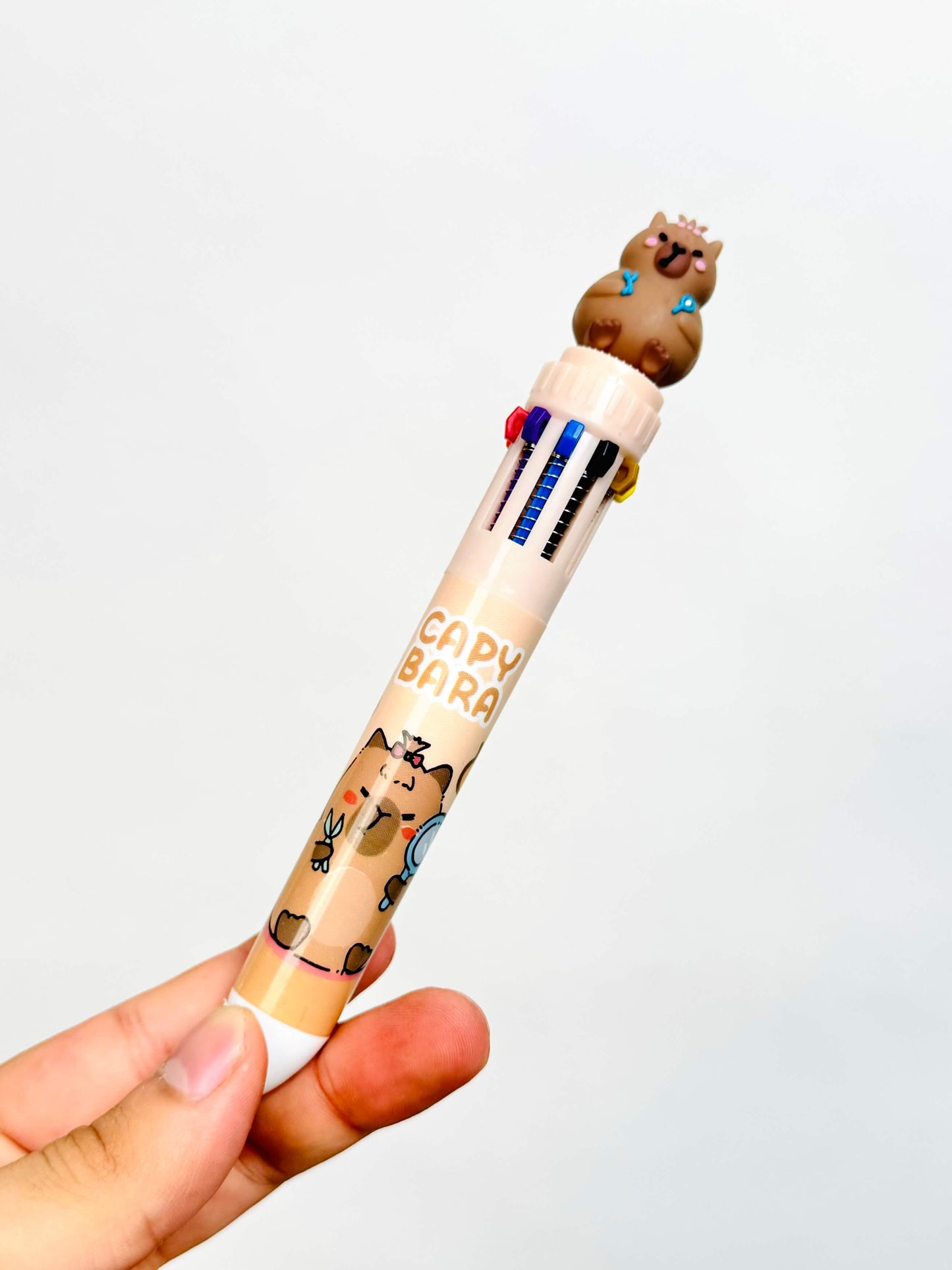 قلم جاف اشكال مختلفة (11 لون للقلم الواحد)