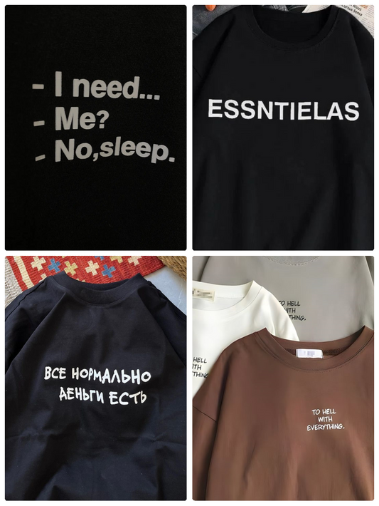 تيشيرتات بعبارات بسيطة