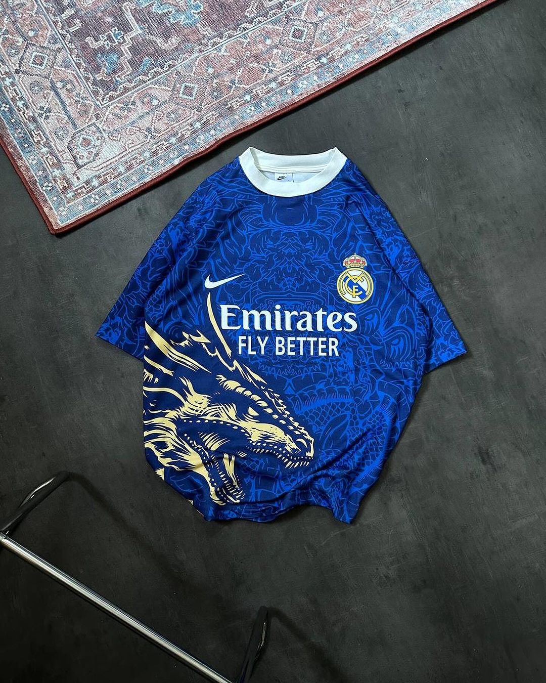 تيشيرت ريال مدريد الملكي ازرق ,قالب كبير ✅