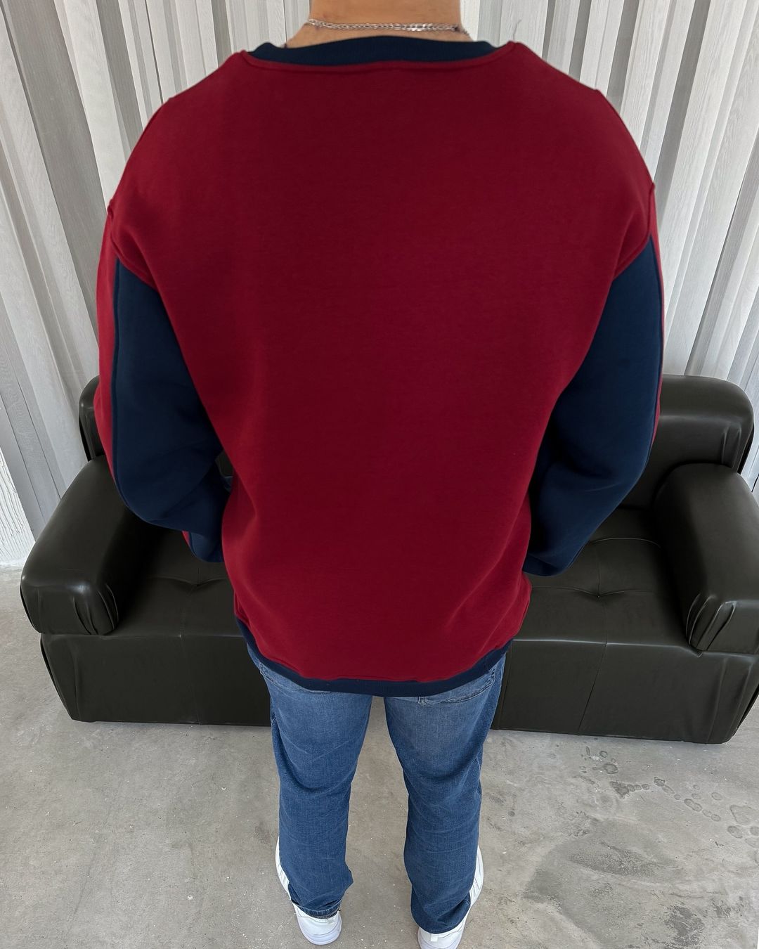 سويتر برشلونة احمر ونيلي نايك ,قالب كبير