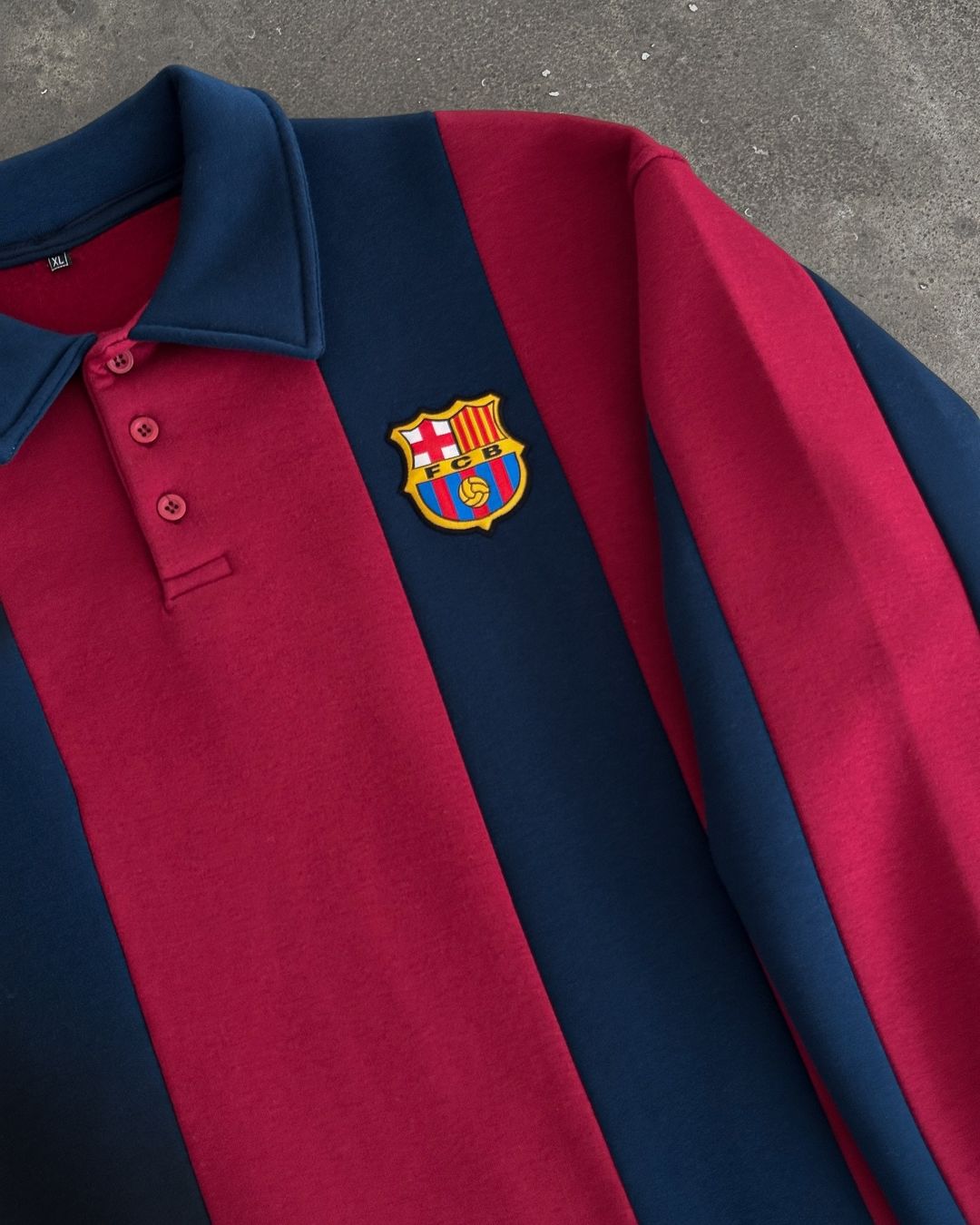 سويتر برشلونة ياخة احمر ونيلي , قالب كبير