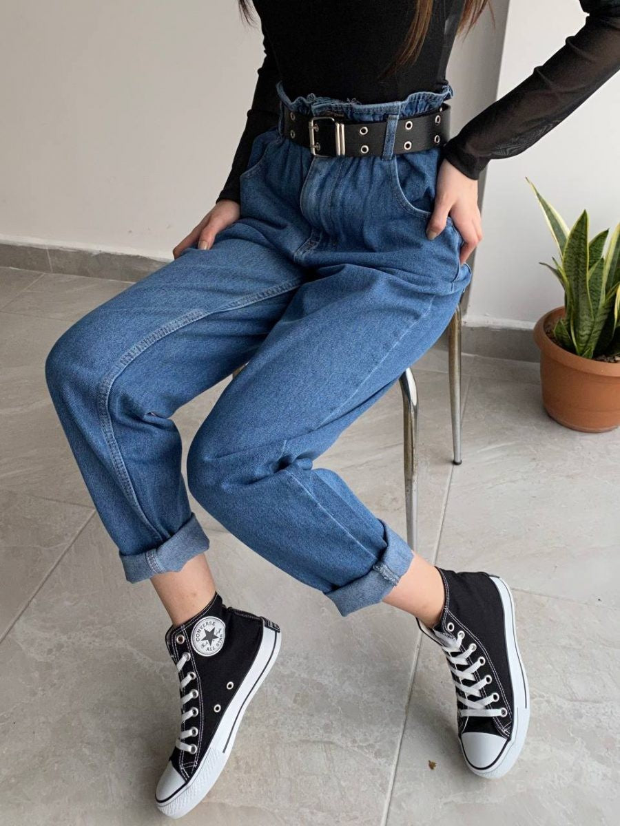 بنطرون جينز موم نسائي , قالب طبيعي