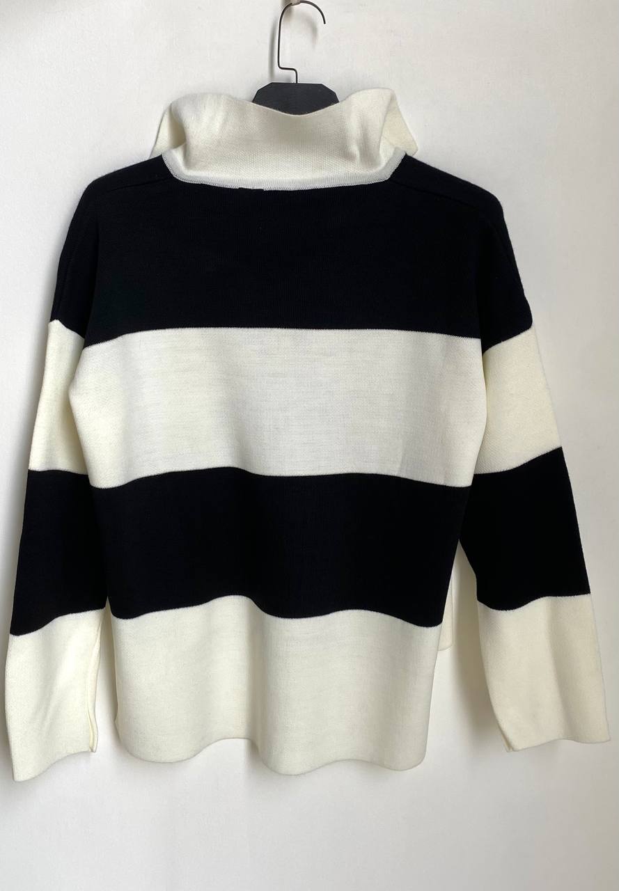 بدي قصير مقلم اسود وابيض نسائي