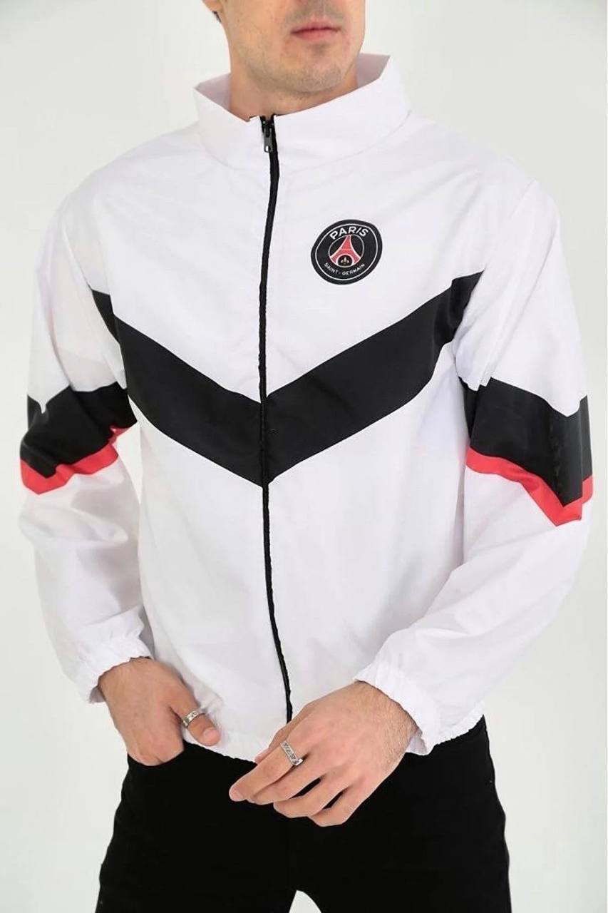 جاكيت مطري باريس ابيض واسود ✅