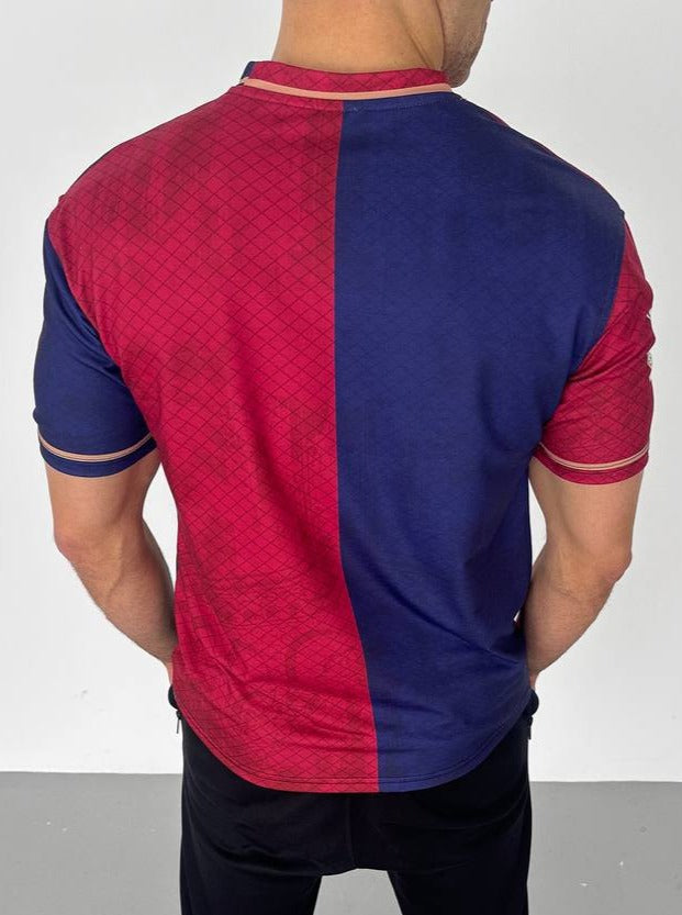 تيشيرت نادي برشلونة , احمر وازرق