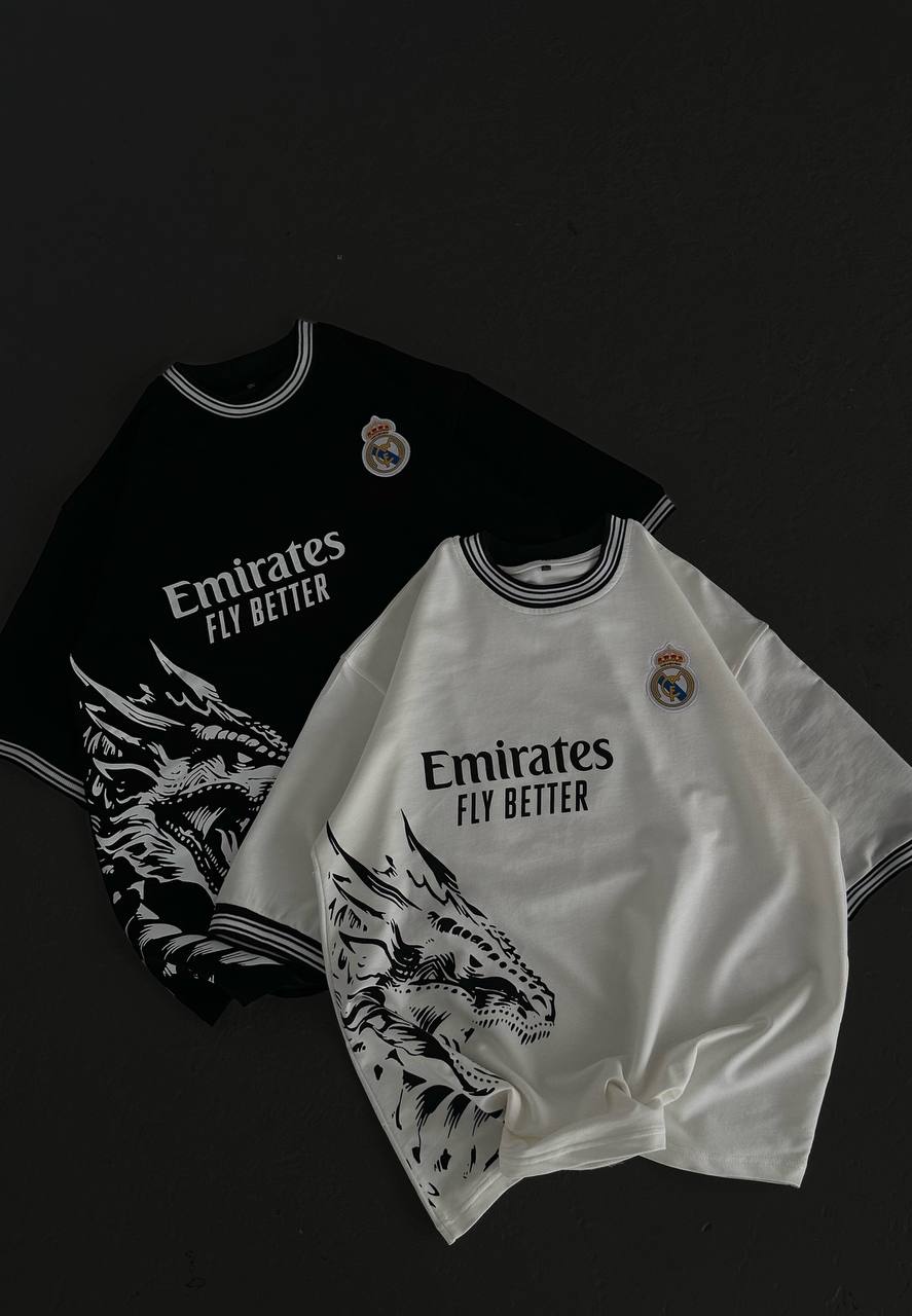 تيشيرت ريال مدريد مخطط من الياخة والردن ,قالب كبير