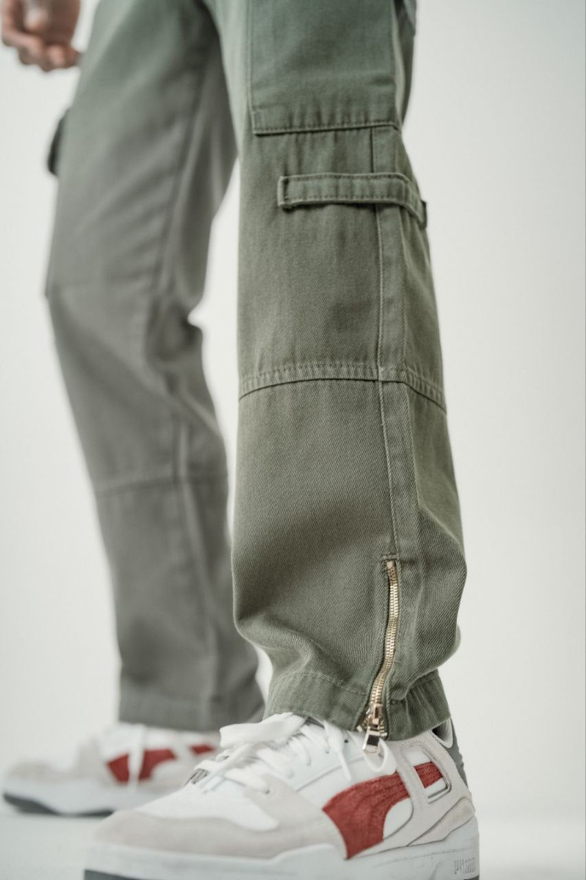 بنطرون كاركو اخضر فاتح سحاب من القدم رجالي ,قالب طبيعي