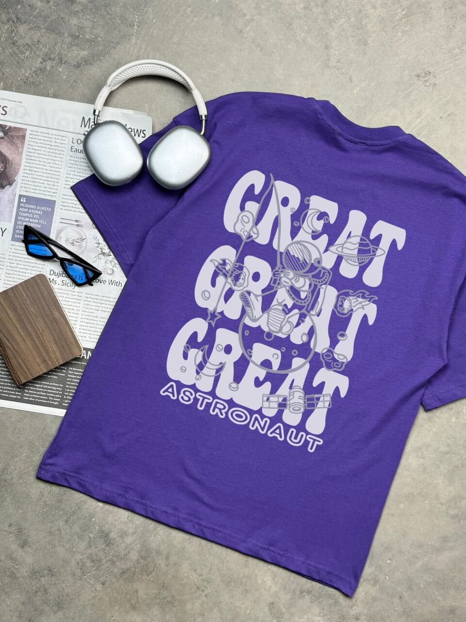 تيشيرت جيب اوفر سايز رائد فضاء عضيم