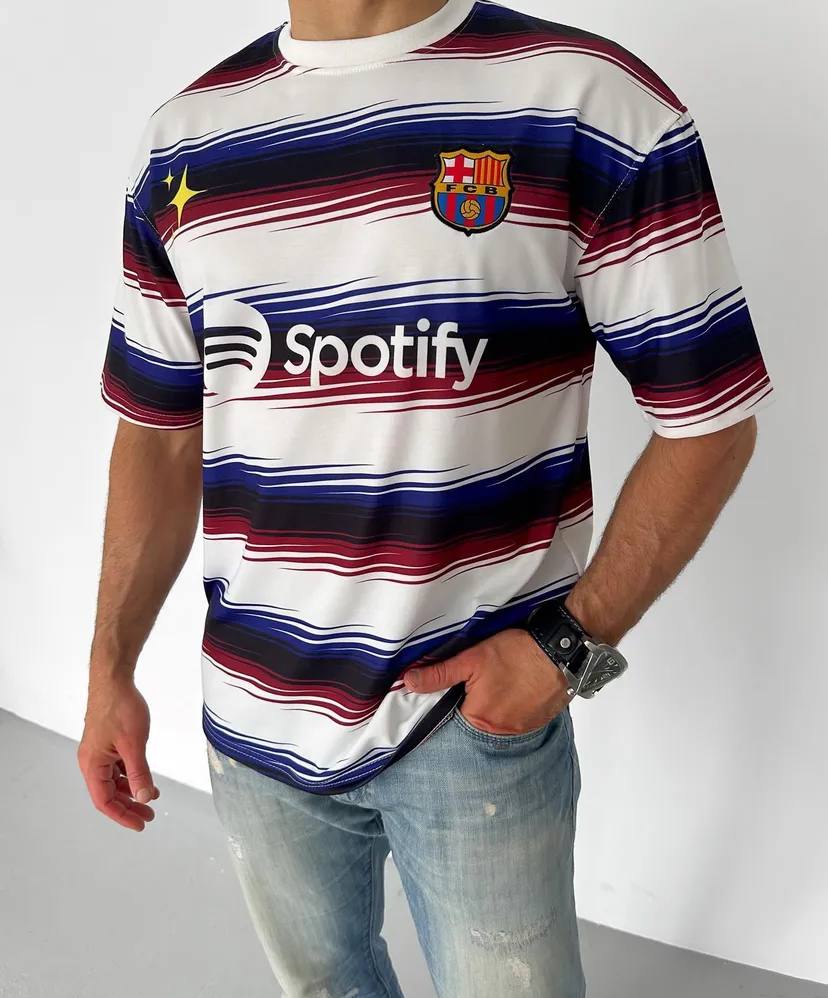 تيشيرت برشلونة سبوتيفاي مخطط ,قالب كبير