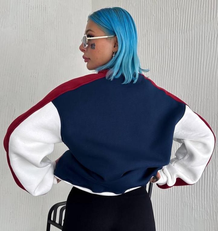 سويتر برشلونة نايك نيلي ردن ابيض ,قالب كبير