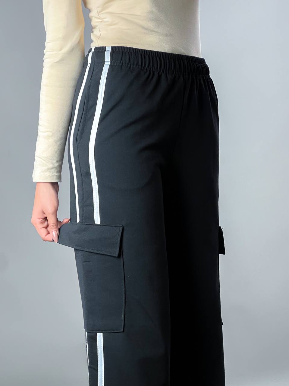 بجامة بخط جيب جانبي ,قطني ,قالب كبير