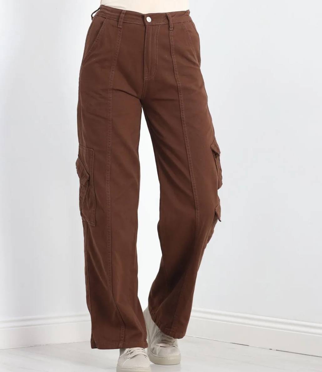 بنطرون جينز جيوب واسع نسائي جوزي , قالب طبيعي