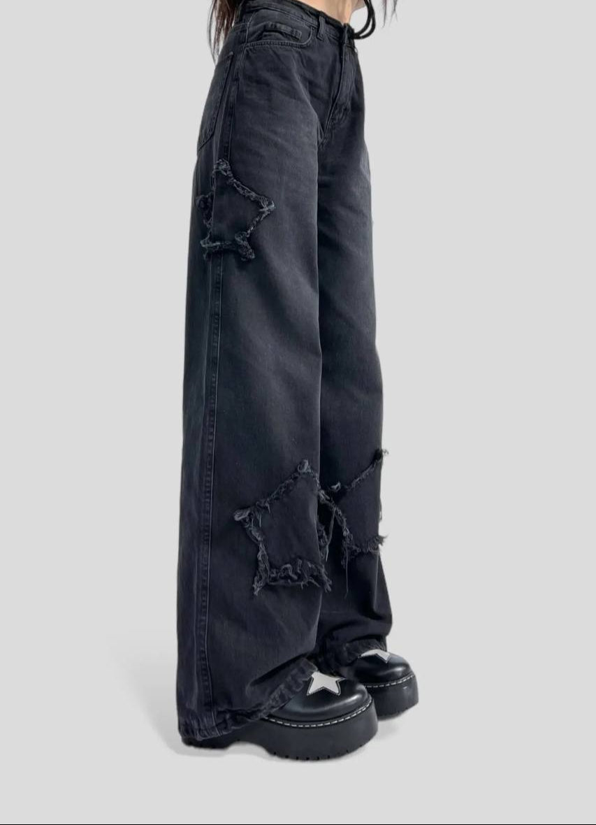 بنطرون جينز اسود نجوم , قالب طبيعي