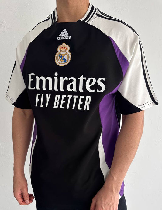 تيشيرت ريال مدريد اديداس اسود وبنفسجي , قالب كبير