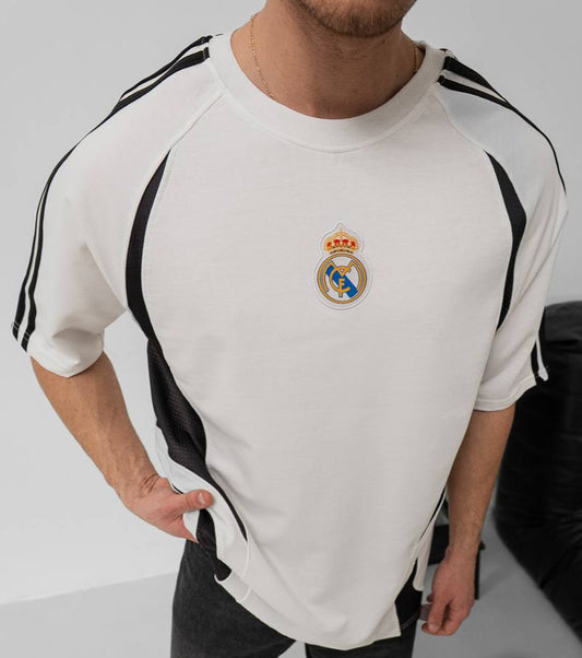 تيشيرت ريال مدريد تصميم دولفين ابيض ,قالب كبير