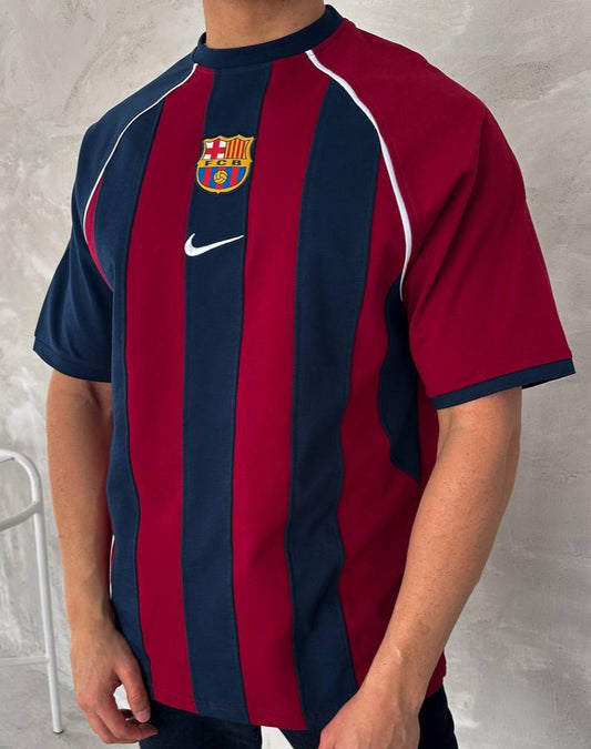 تيشيرت برشلونة نايك احمر وازرق , قالب كبير