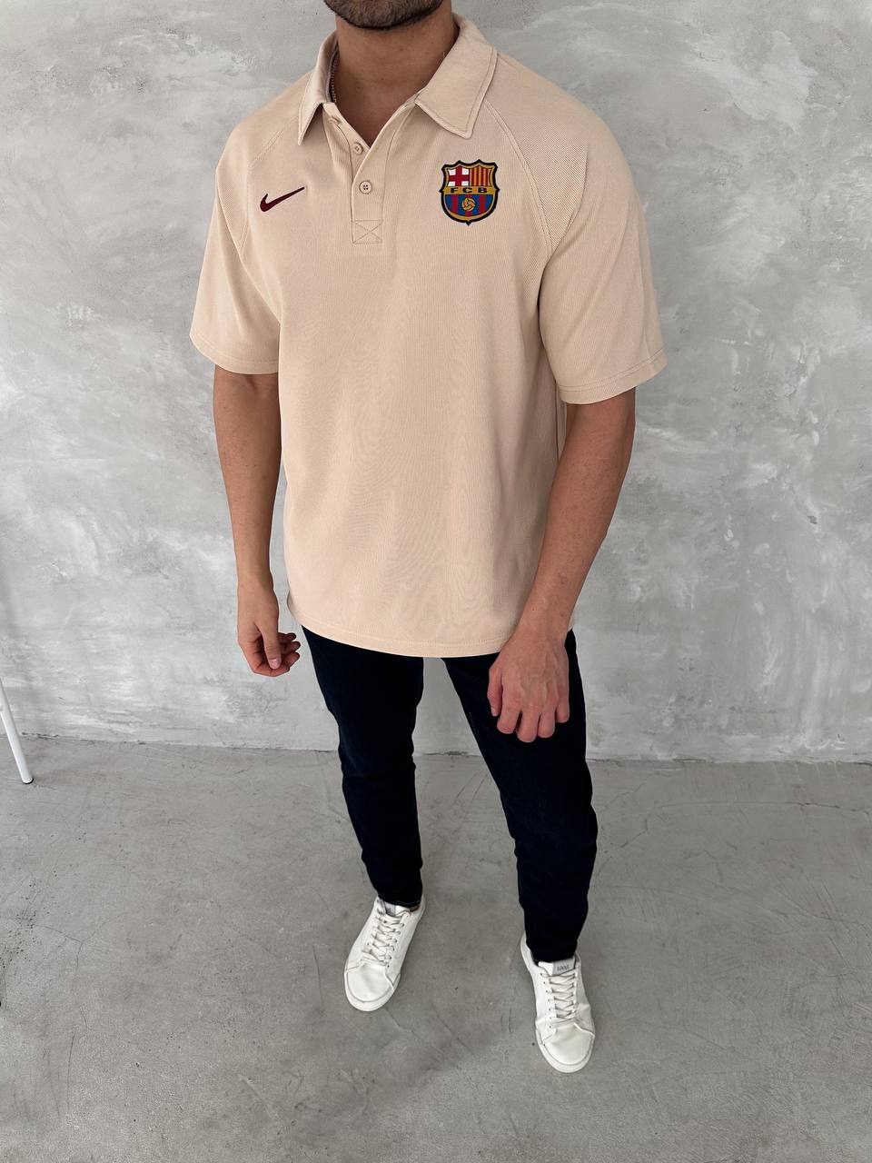 تيشيرت ياخة برشلونة نايك بيجي , قالب كبير