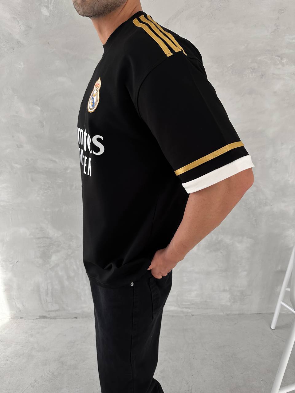 تيشيرت ريال مدريد الملك فيفا اسود , قالب كبير