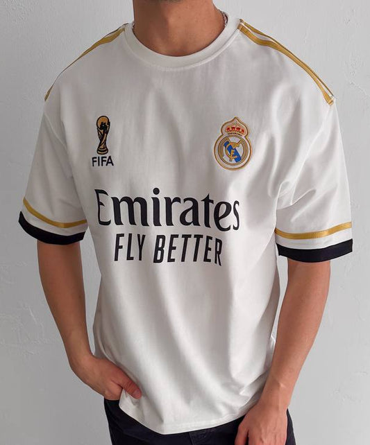 تيشيرت ريال مدريد الملك فيفا ابيض , قالب كبير