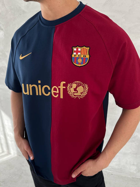 تيشيرت برشلونة نايك احمر و ازرق , قالب كبير