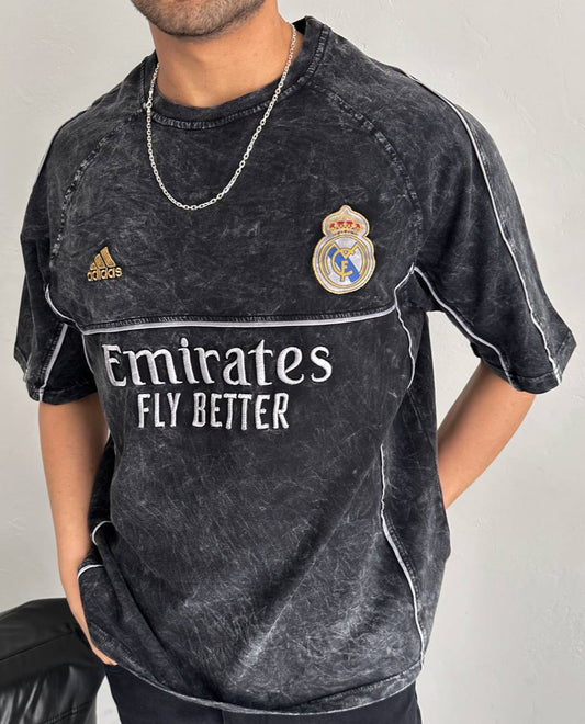 تيشيرت مغسول ريال مدريد اديداس , قالب كبير