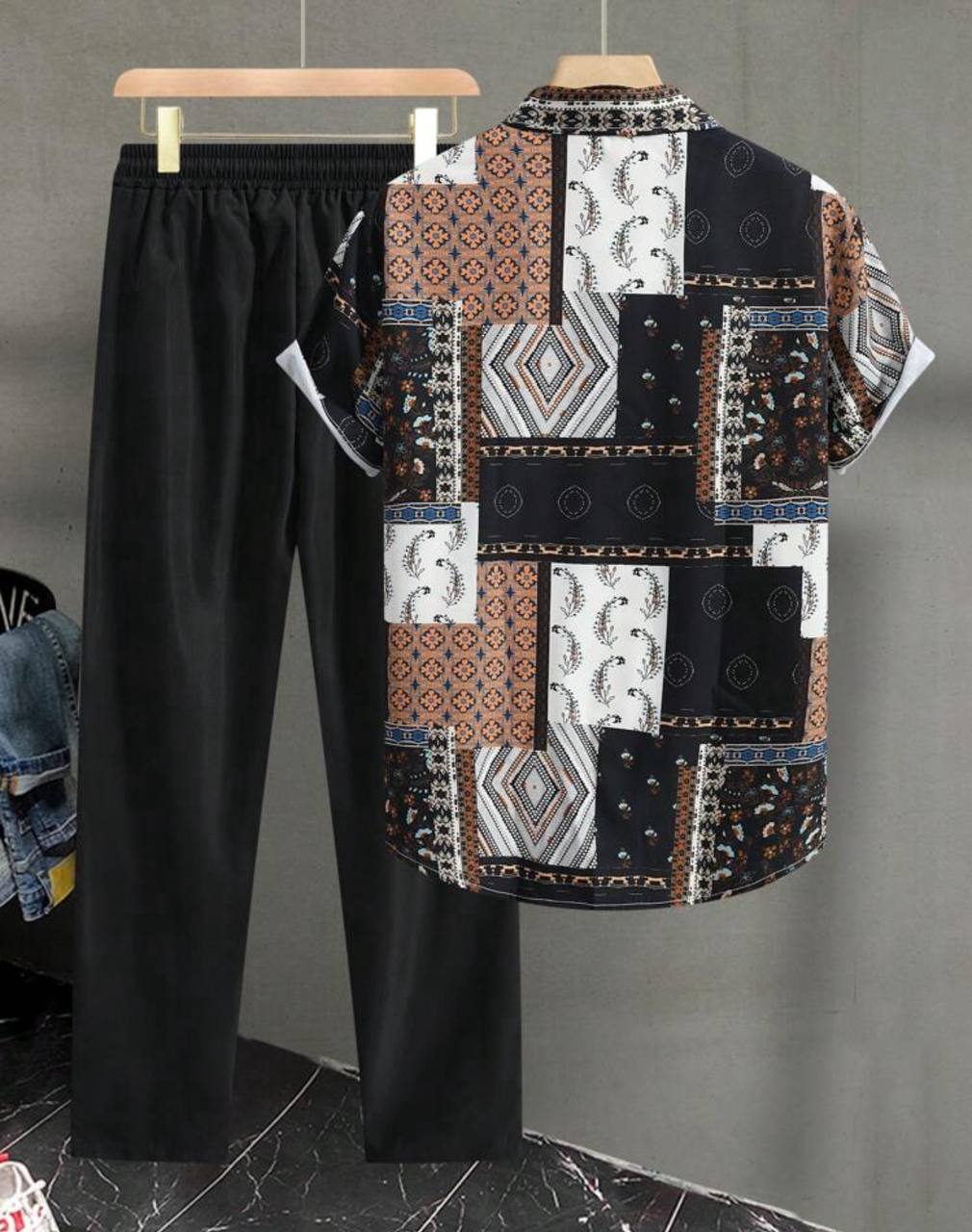 طقم رجالي بنطرون وقميص✅