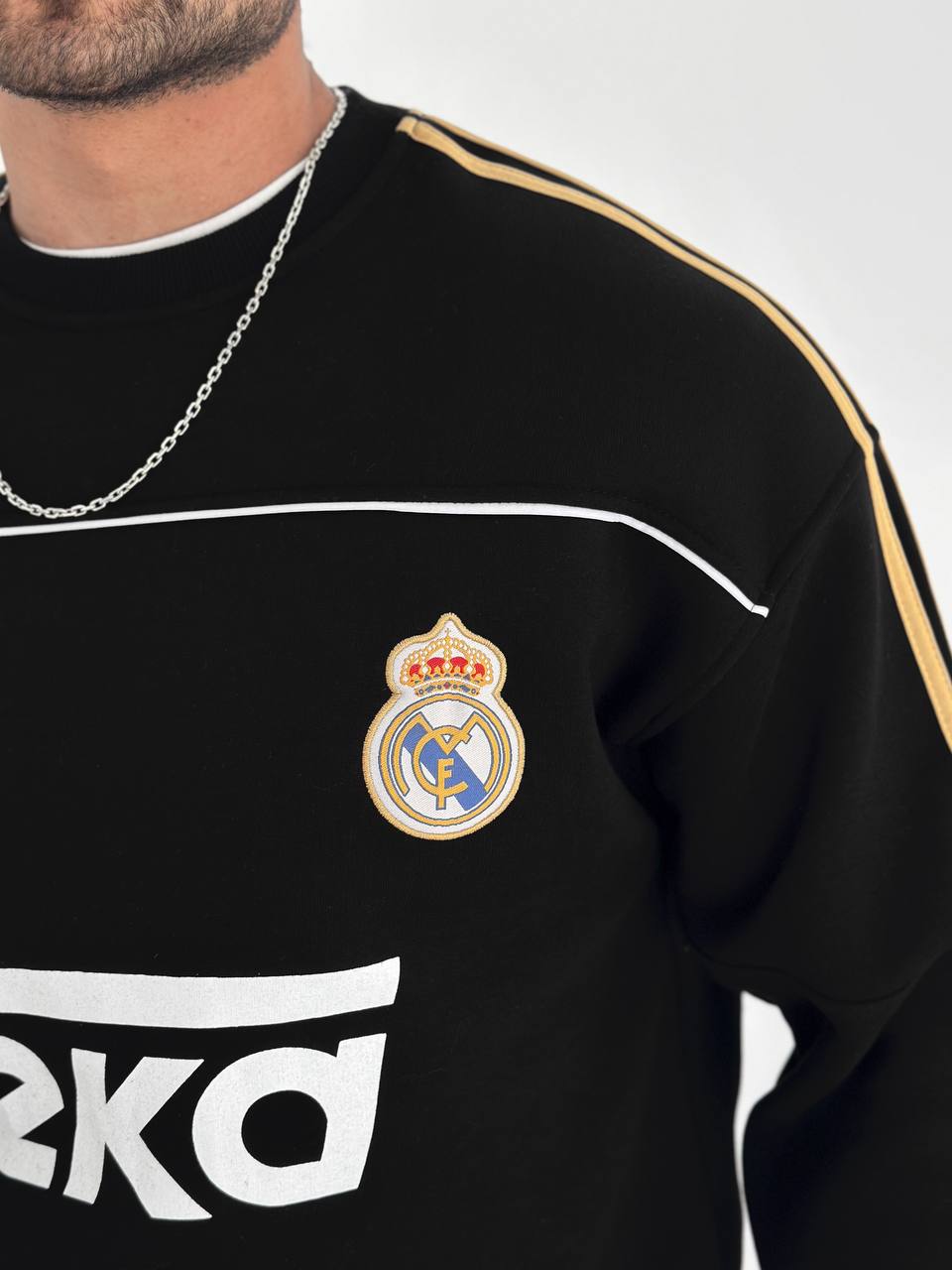 سويتر ريال مدريد اديداس تيكا اسود , قالب كبير