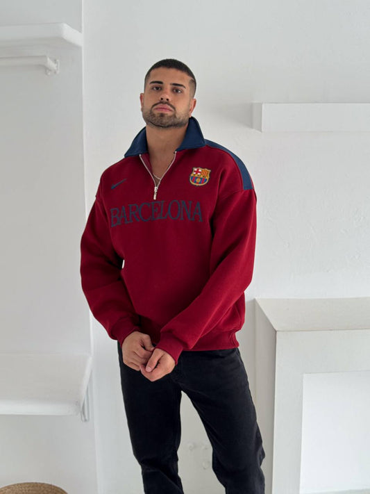 سويتر نصف سحاب برشلونة نايك ماروني , قالب كبير