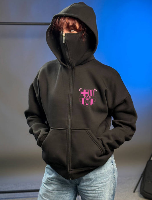 جاكيت قناع برشلونة وفيونكة بناتي ,قالب طبيعي