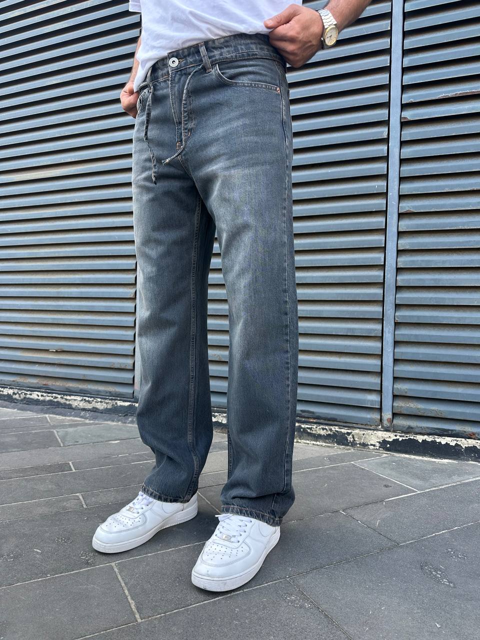 بنطرون جينز رجالي ازرق غامق , قالب طبيعي