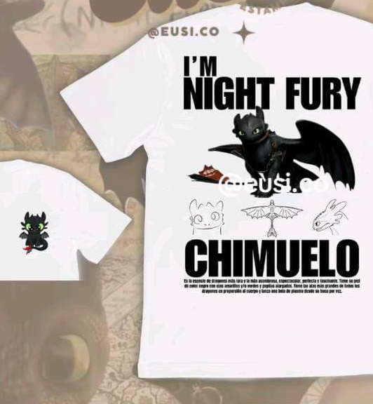 تيشيرتات ثنائية لابو سن Toothless & Light Fury