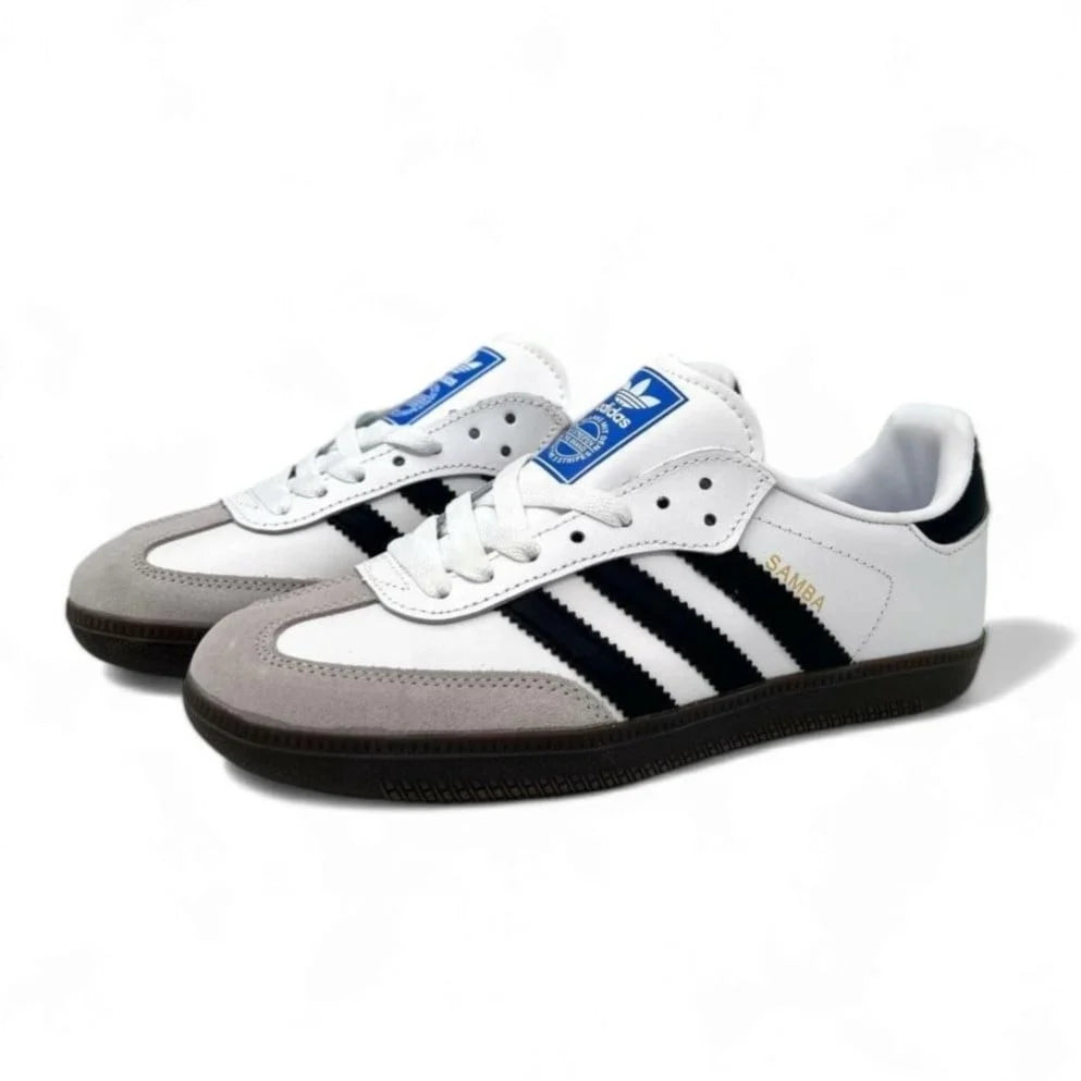 حذاء اديداس سامبا ابيض واسود , قالب طبيعي (القياسات بين 36>44)