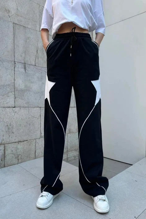 بجامة نجوم مخططة ,قماش قطني , قالب طبيعي