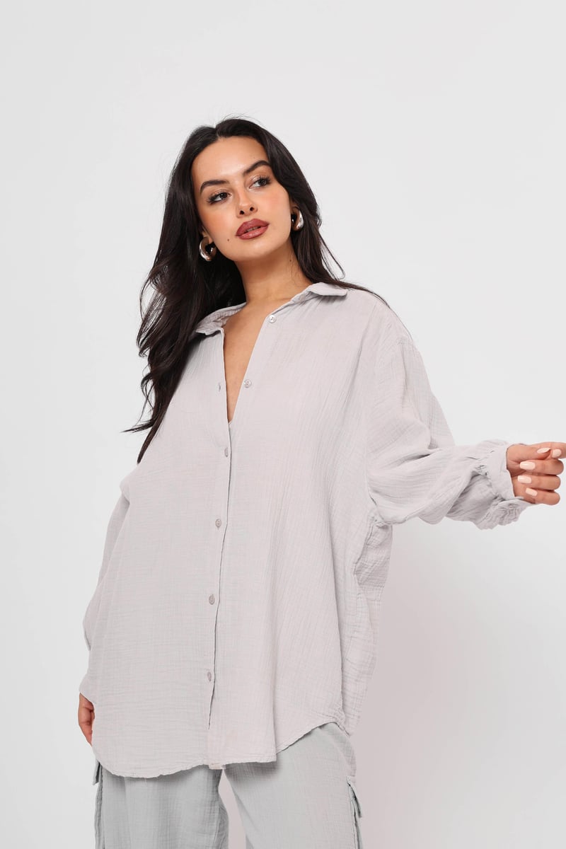 قميص نسائي طويل ابيض ,قالب كبير