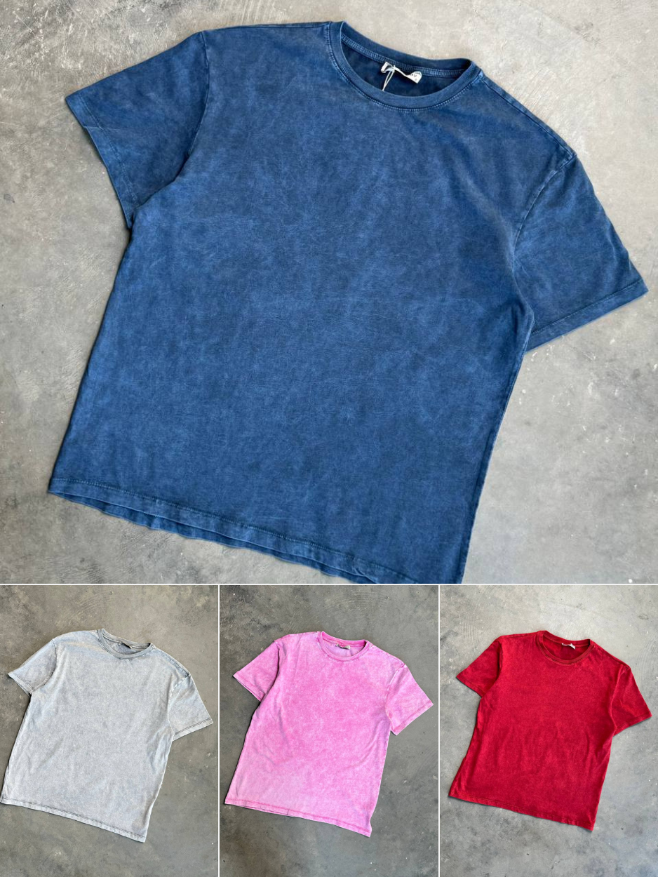 تيشيرت حجري سادة , قالب واسع