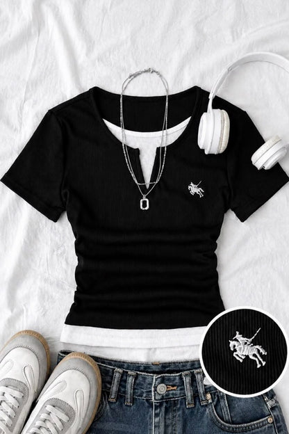 توب بناتي بولو اسود - polo