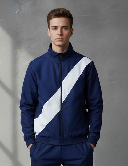 جاكيت نايك ازرق وابيض , مطري خفيف ✅