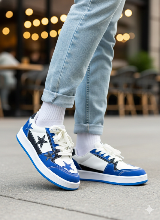 (القياسات بين 36>40) حذاء نجوم ازرق ,قالب صغير