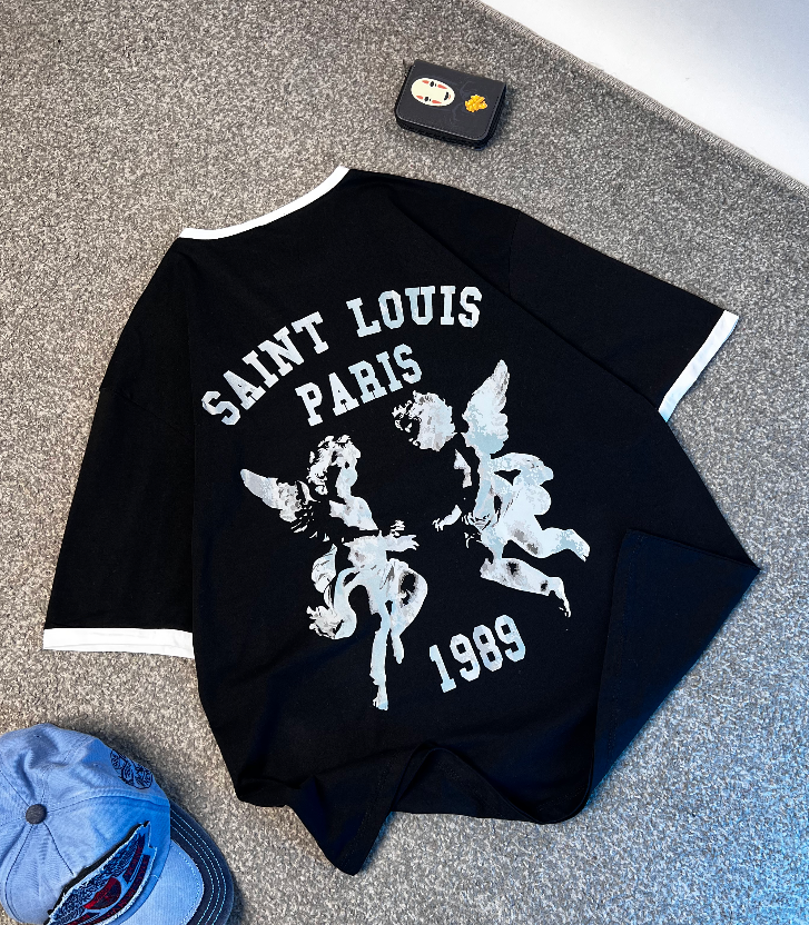 تيشيرت باريس ياخة وردن بخط  PARIS 1989