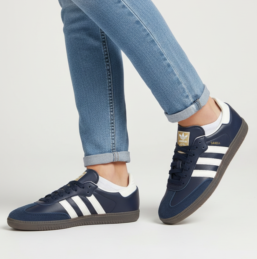 حذاء اديداس سامبا نيلي , قالب طبيعي (القياسات بين 36>46)