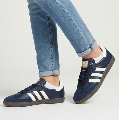 حذاء اديداس سامبا نيلي , قالب طبيعي (القياسات بين 36>46)